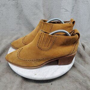 Madewell Shoes Womens Size 9.5 Brown Suede Grayson Brogue Chelsea Boots